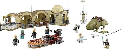Lego Star Wars Mos Eisley Cantina set on display.