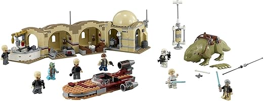 Lego Star Wars Mos Eisley Cantina set on display.