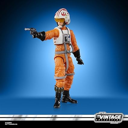 Luke Skywalker X-Wing Pilot with blaster extended, Hasbro Star Wars The Vintage Collection.