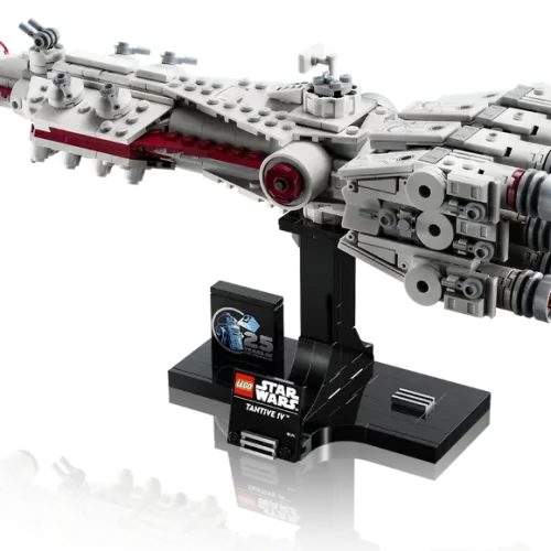 Lego Star Wars Tantive IV with anniversary brick on stand