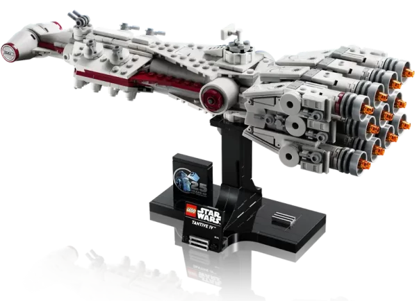 Lego Star Wars Tantive IV with anniversary brick on stand