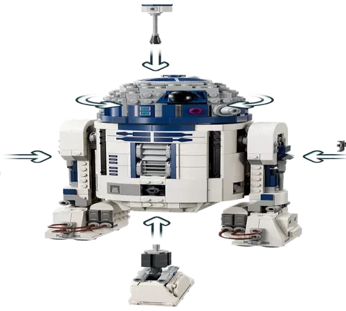 Lego Star Wars R2-D2 with attachments