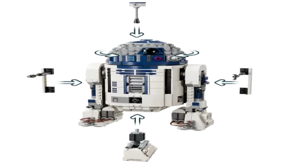 Lego Star Wars R2-D2 with attachments
