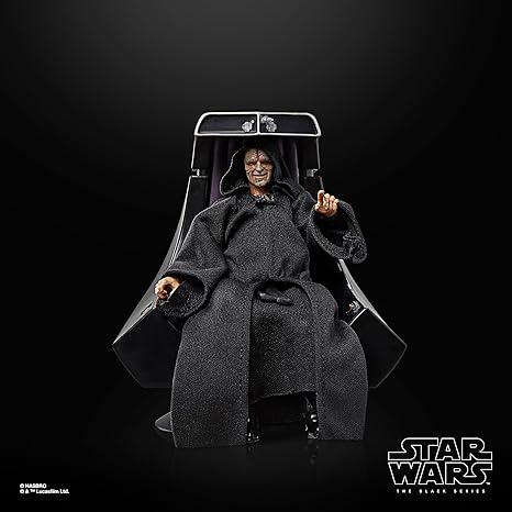 Hasbro Star Wars The Black Series Emperor Palpatine seated on throne