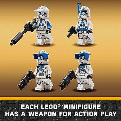 Each Lego minifigure has a weapon for action play