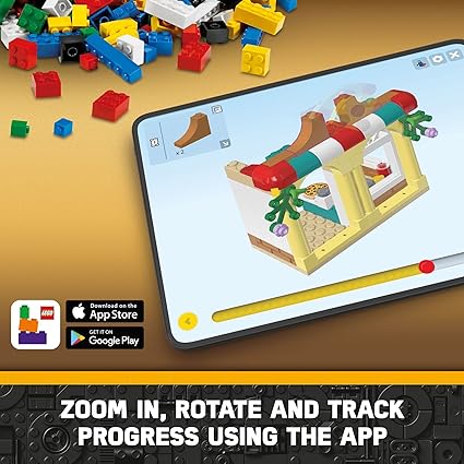 Zoom in, rotate and track progress using the app.