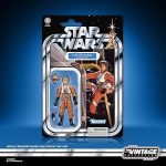 Hasbro Star Wars Vintage Collection Luke Skywalker X-Wing Pilot figure and card back on display