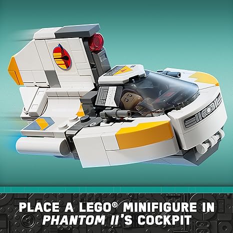Place a minifigure inside the Phantom II's cockpit.