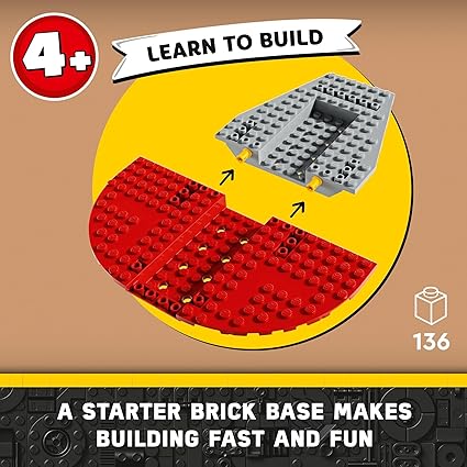 A starter brick base makes building fast and fun.