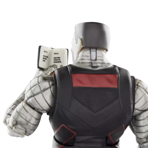 Hasbro Marvel Legends Series Marvel's Colossus reading X-men rule book over shoulder