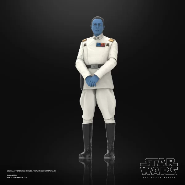 Hasbro Star Wars The Black Series Grand Admiral Thrawn with his hand folded in front of him