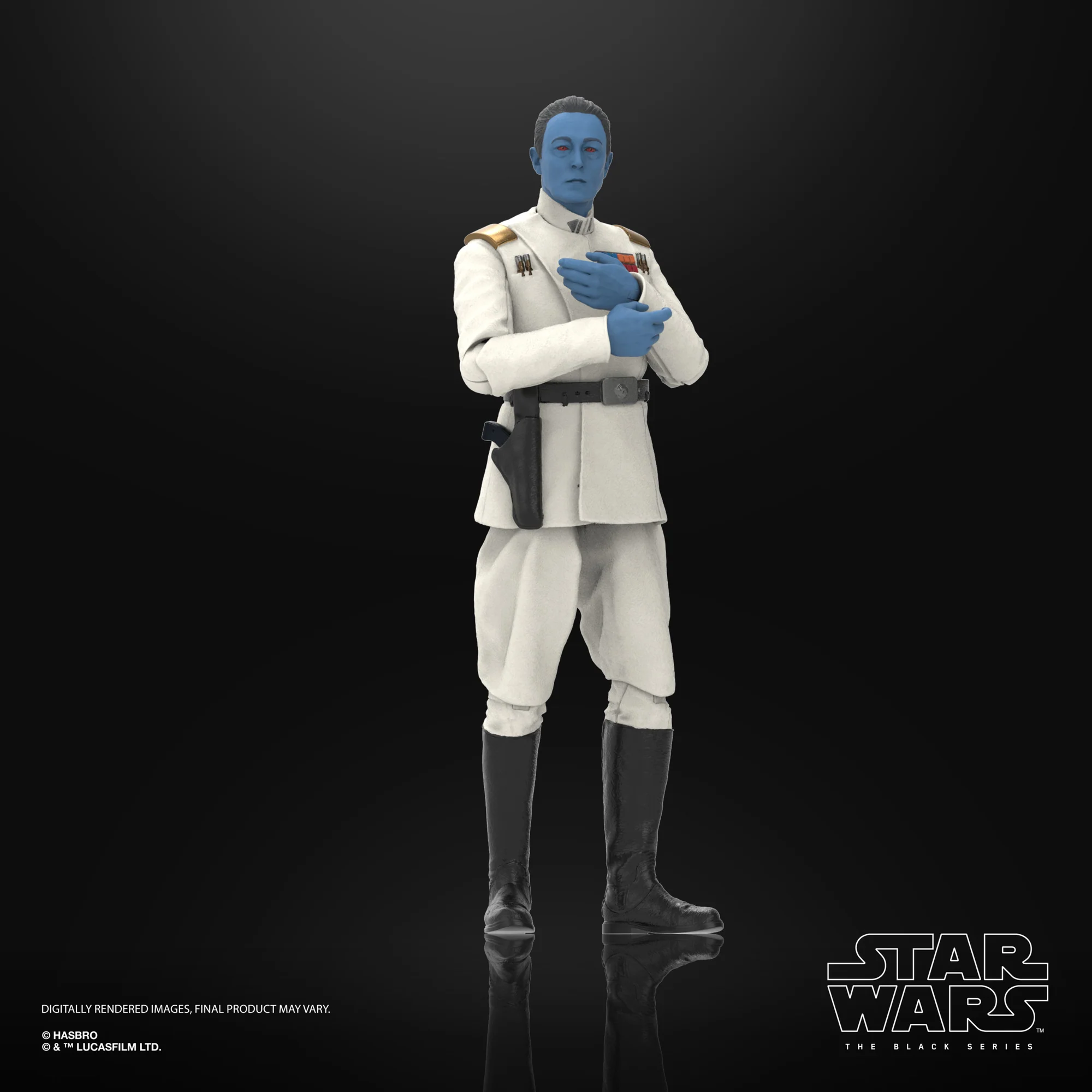 Hasbro Star Wars The Black Series Grand Admiral Thrawn adjusting his sleeves