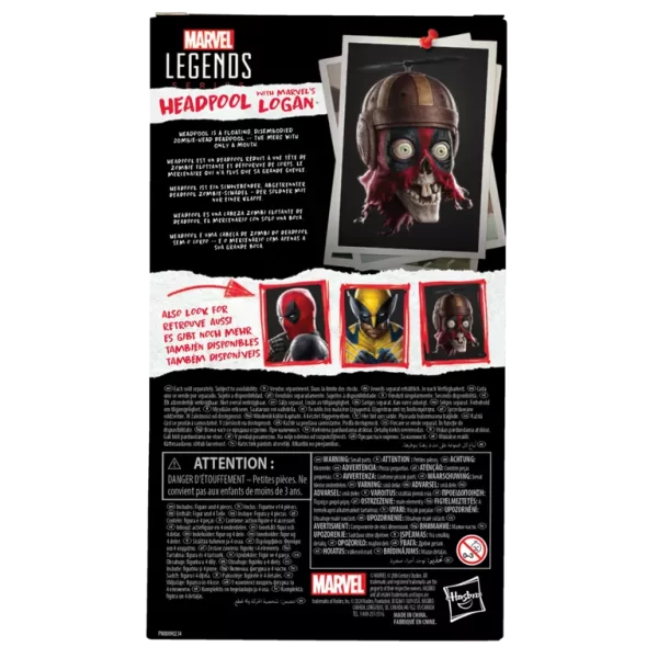 Marvel Legends Headpool Logan from the Deadpool & Wolverine movie. Don't miss your chance to add this highly detailed piece to your collection!