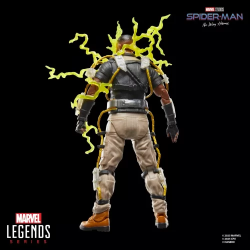 Hasbro Marvel Legends Electro Spider-Man No Way Home with lighting effect facing backwards.
