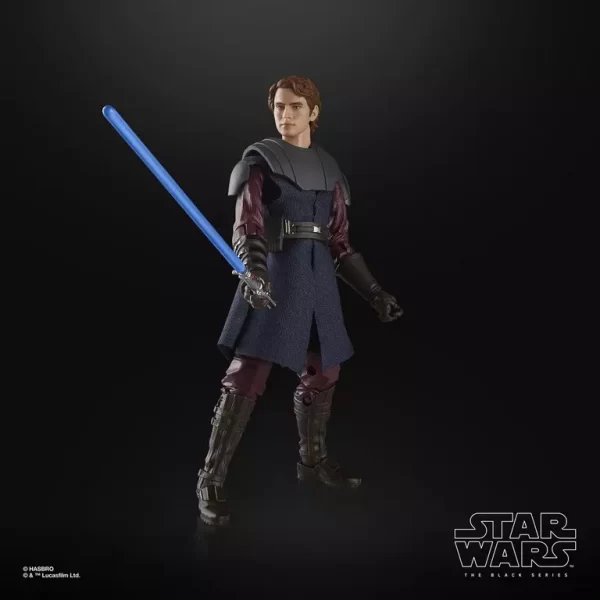 Hasbro Star Wars The Black Series Anakin Skywalker Ahsoka with lighsaber up.
