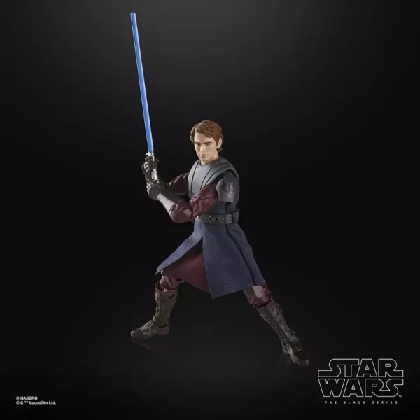 Hasbro Star Wars The Black Series Anakin Skywalker Ahsoka with lightsaber drawn.