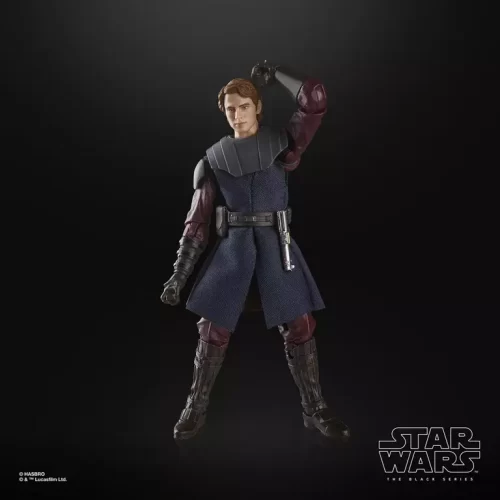 Hasbro Star Wars The Black Series Anakin Skywalker Ahsoka with left arm raised.