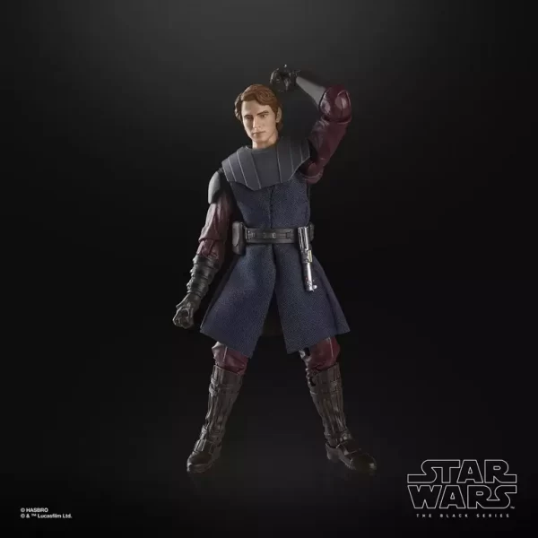 Hasbro Star Wars The Black Series Anakin Skywalker Ahsoka with left arm raised.