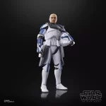 Hasbro Star Wars The Black Series Clone Captain Rex with helmet under arm.
