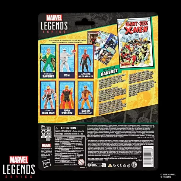 Hasbro Marvel Legends Series Banshee Giant-Size X-Men back of packaging.