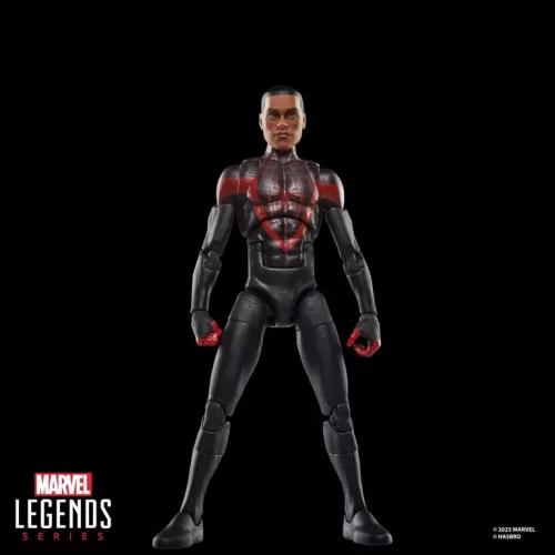 Hasbro Marvel Legends Series Miles Morales Ultimate Spider-Man with alternate unmasked head.
