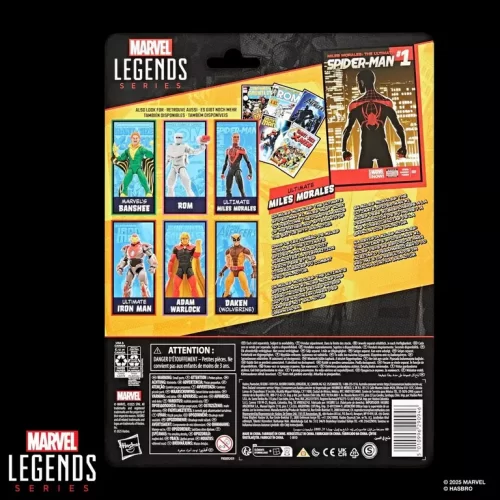 Hasbro Marvel Legends Series Miles Morales Ultimate Spider-Man back of packaging.