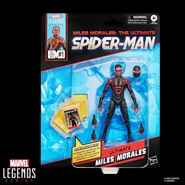 Hasbro Marvel Legends Series Miles Morales Ultimate Spider-Man in packaging.