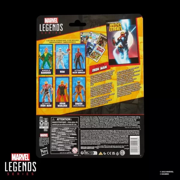 Hasbro Marvel Legends Series Ultimate Iron Man back of packaging.