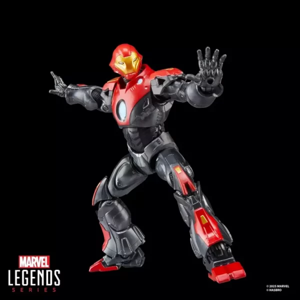 Hasbro Marvel Legends Series Ultimate Iron Man about to fire a plus blast.