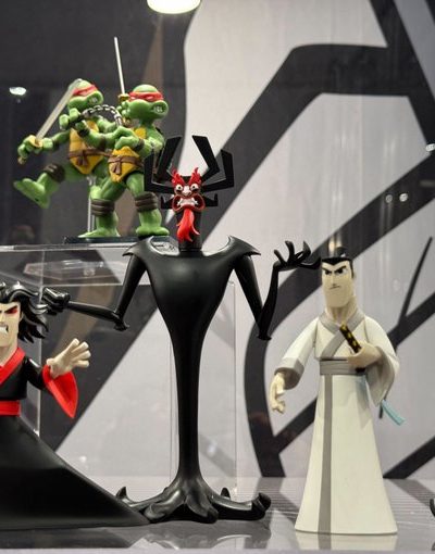 Mezco Toyz 5 Points Samurai Jack on display at MEGACON 2025.